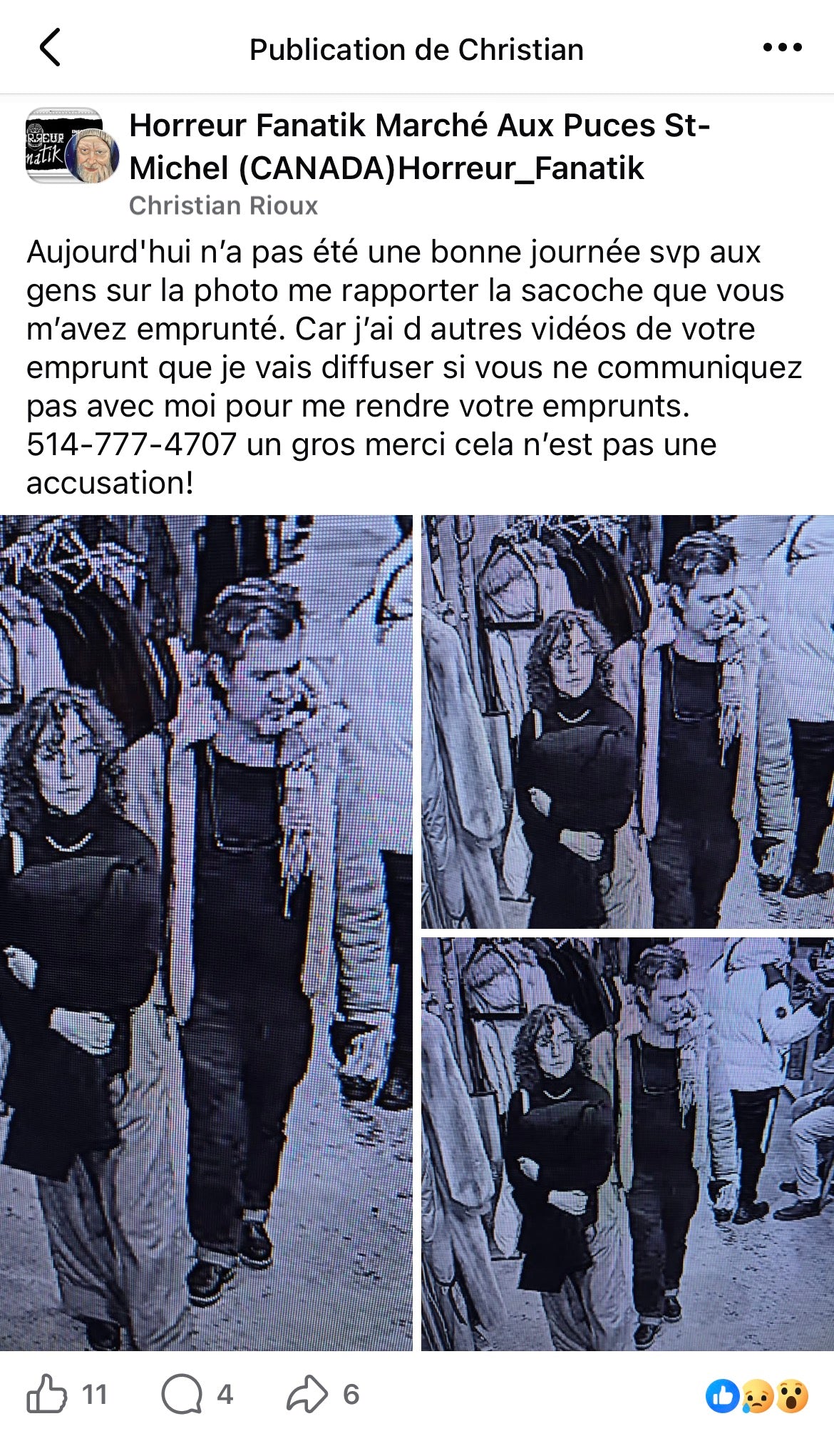 Grande sacoche vintage en peau de crocodile