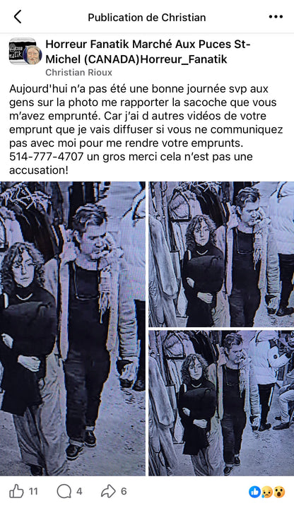 Grande sacoche vintage en peau de crocodile