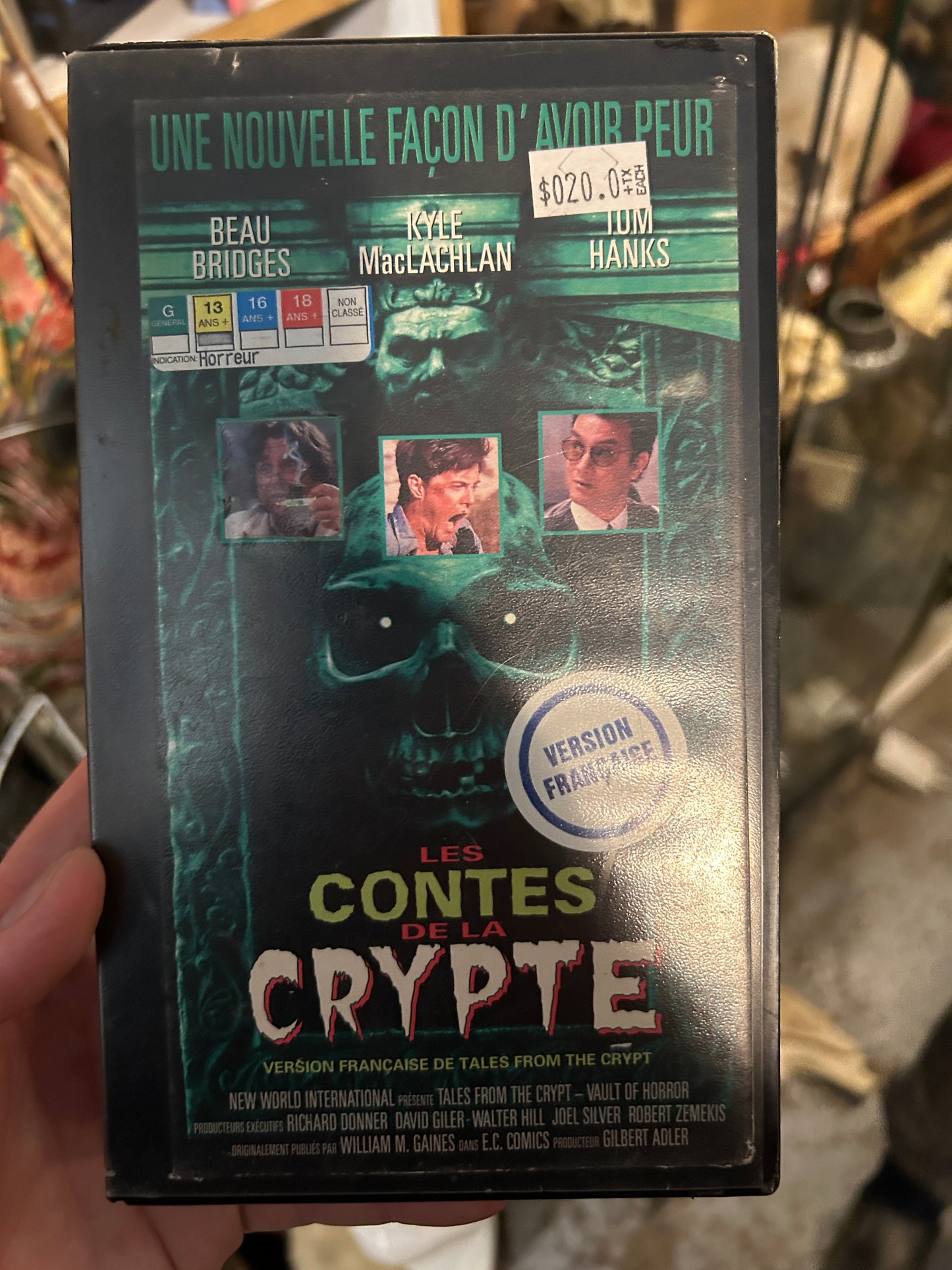 Film VHS Contes de la Crypte vf.