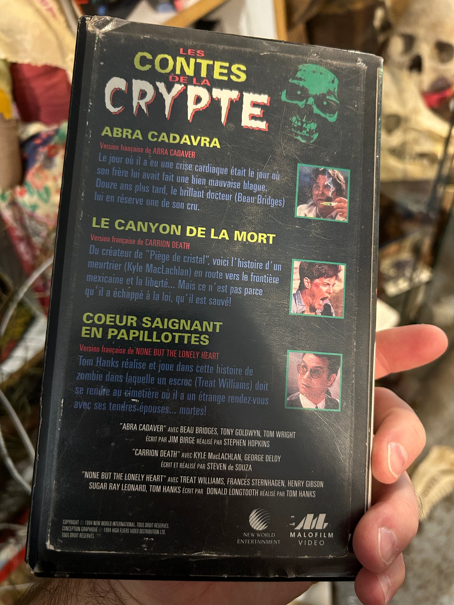 Film VHS Contes de la Crypte vf.