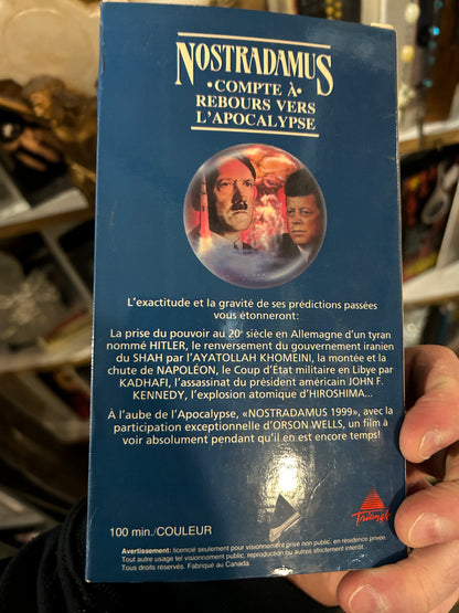 Film VHS Nostradamus - compte à rebours vers l'apocalypse