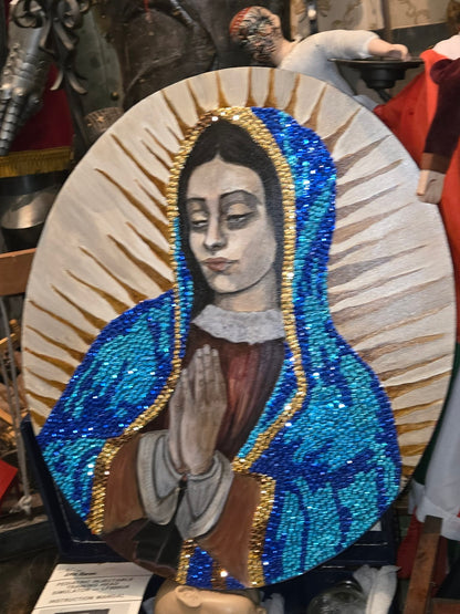 Peinture originale "Virgen du Guadalupe" par l'artiste Vicky Hébert
