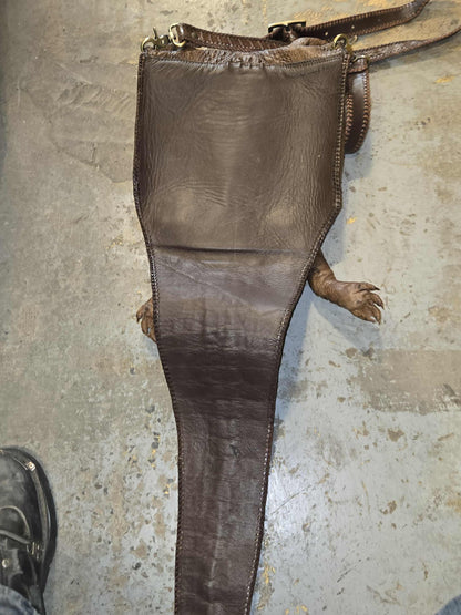 Grand sac vintage en peau complète de crocodile