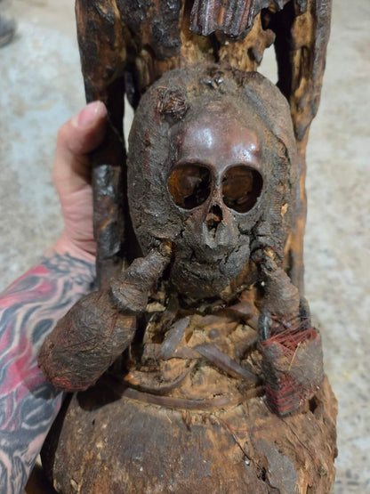 Fétiche antique rituel vaudou africain, Cameroun.