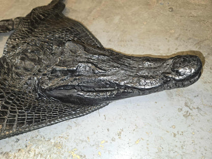 Grande sacoche vintage en peau de crocodile