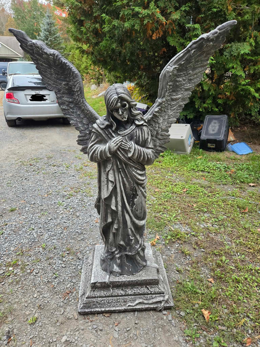 Statue Grave and Bones Angel of Death Monument de 5 pieds