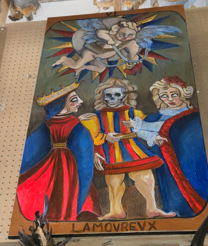 Peinture originale "L'Amoureux" par l'artiste Vicky Hébert.