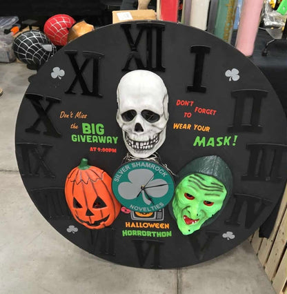 Très grande horloge Halloween lll