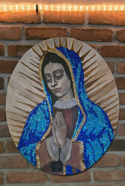 Peinture originale "Virgen du Guadalupe" par l'artiste Vicky Hébert