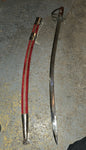 Épée Talwar indienne vintage avec fourreau en velours