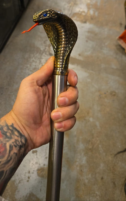 Canne épée antique cobra