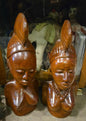 Bustes, sculptures africaines en bois