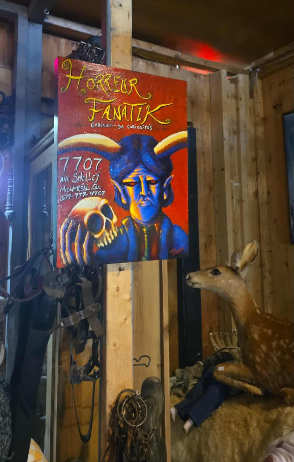 Peinture originale 12X16 par David Therrien - promo Horreur Fanatik