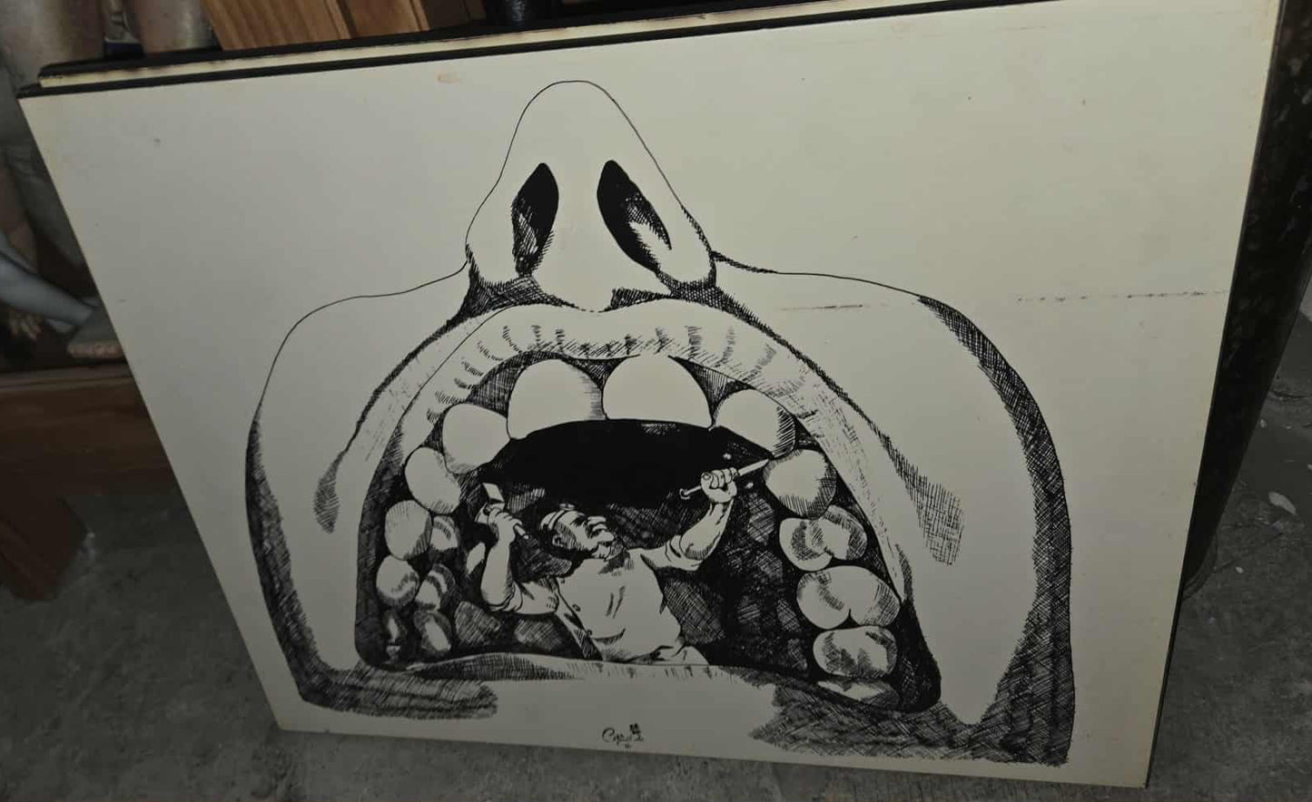 Illustration imprimée et laminée Bouche de l'illustrateur Claude Serre