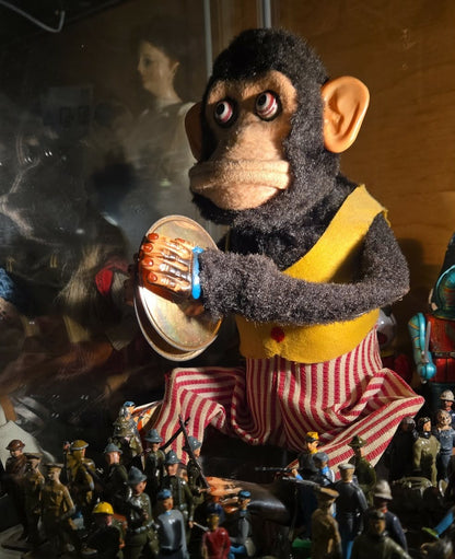 Poupée mécanique chimpanzé "Jolly Chimp" ( vers 1960 )