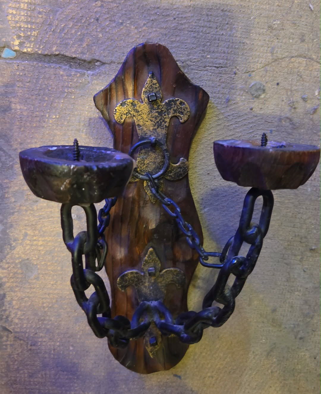 Chandelier mural forgé