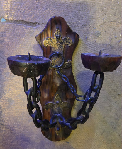 Chandelier mural forgé