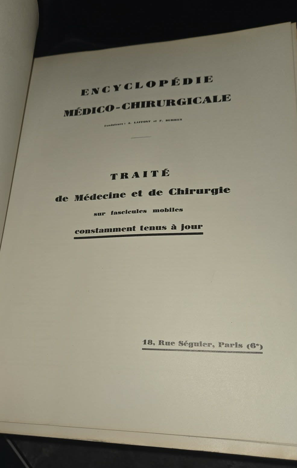 Livre Encyclopédie médico-chirurgicale glandes endocrines nutrition