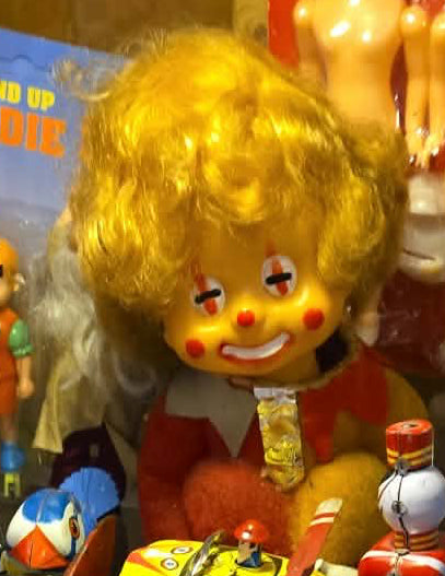 Poupée clown vintage vers 1980.