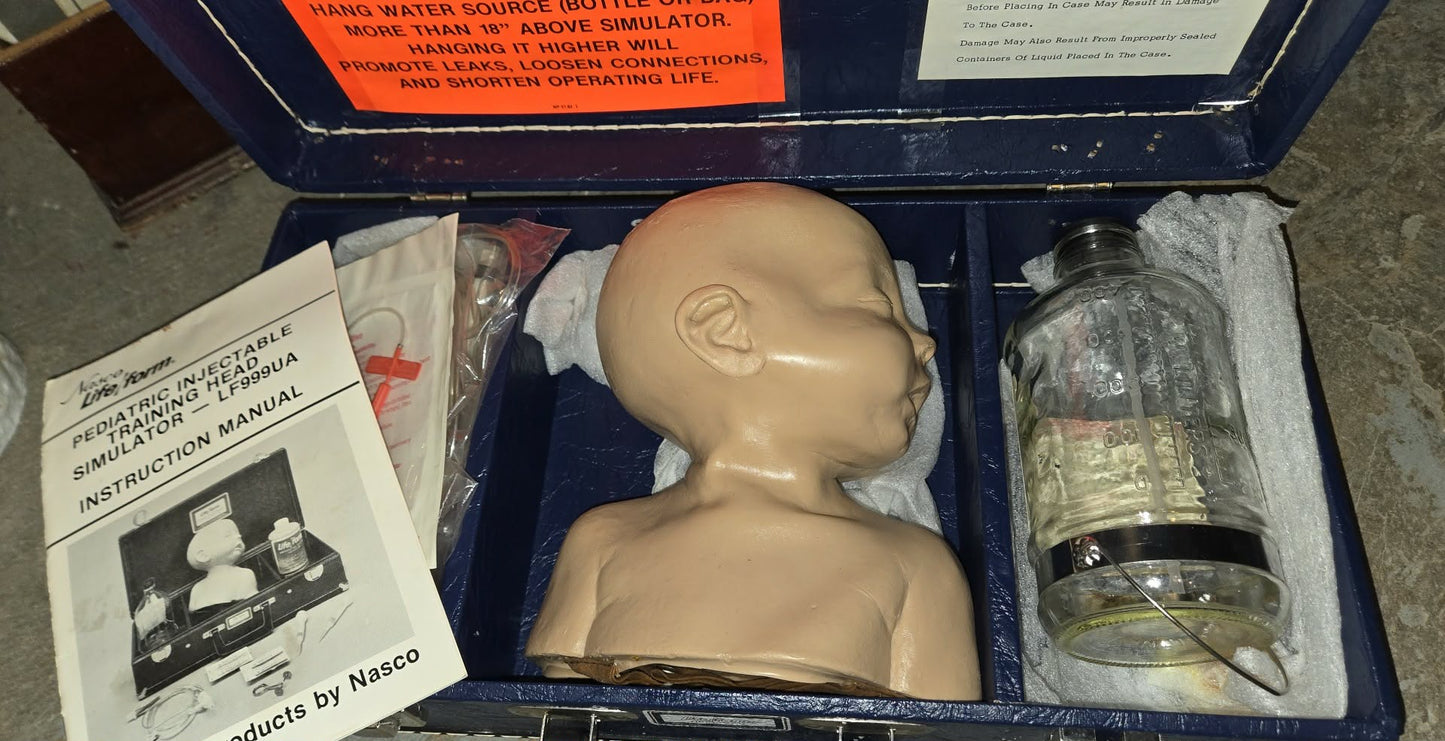 Pediatric Injectable Training Head Simulator.