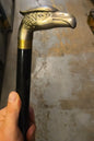 Cane épée à tête d'aigle en métal