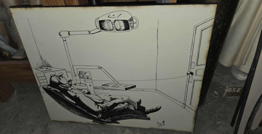 Illustration imprimée et laminée Dentiste de l'illustrateur Claude Serre