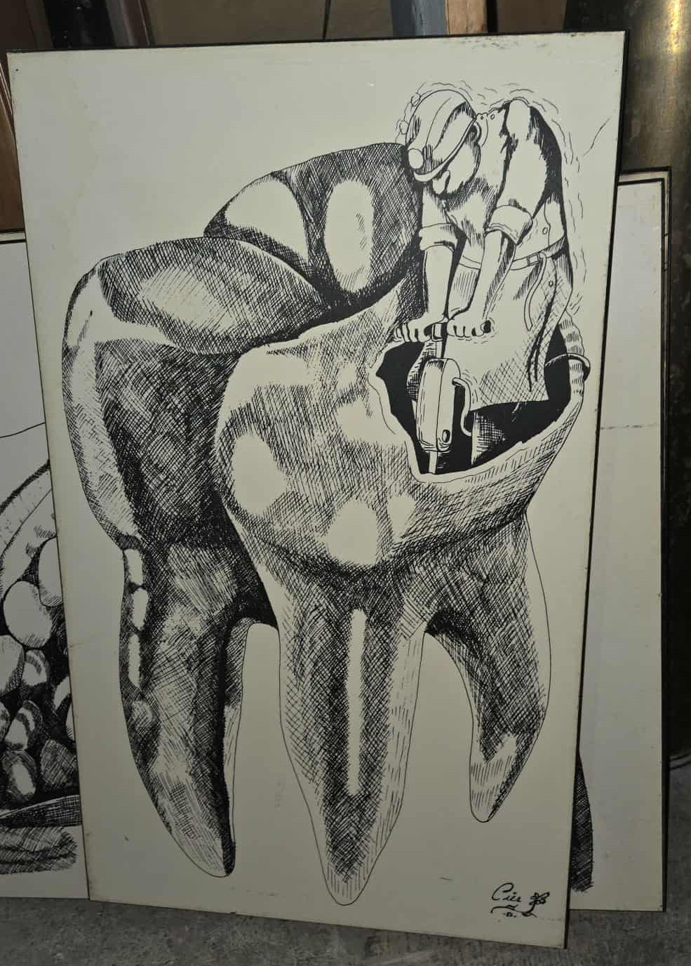 Illustration imprimée et laminée de l'illustrateur Claude Serre