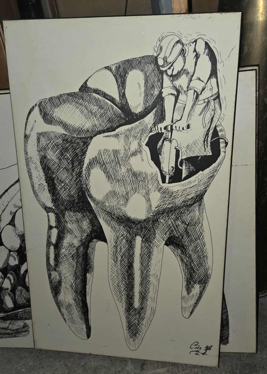 Illustration imprimée et laminée de l'illustrateur Claude Serre