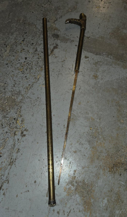 Canne épée antique motifs égyptiens