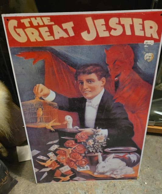 Reproduction d'affiche antique publicitaire en métal