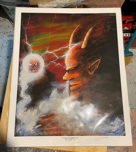 Reproduction de peinture originale "Et la lumière fût" par David Therrien.
