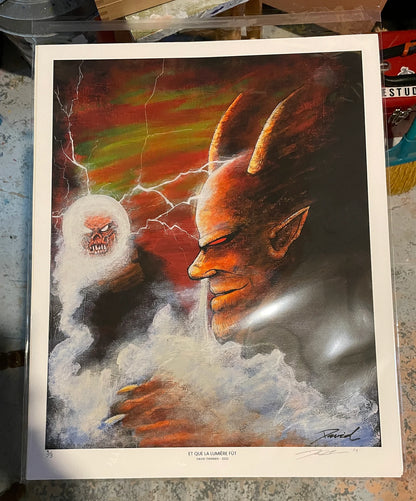 Reproduction de peinture originale "Et la lumière fût" par David Therrien.