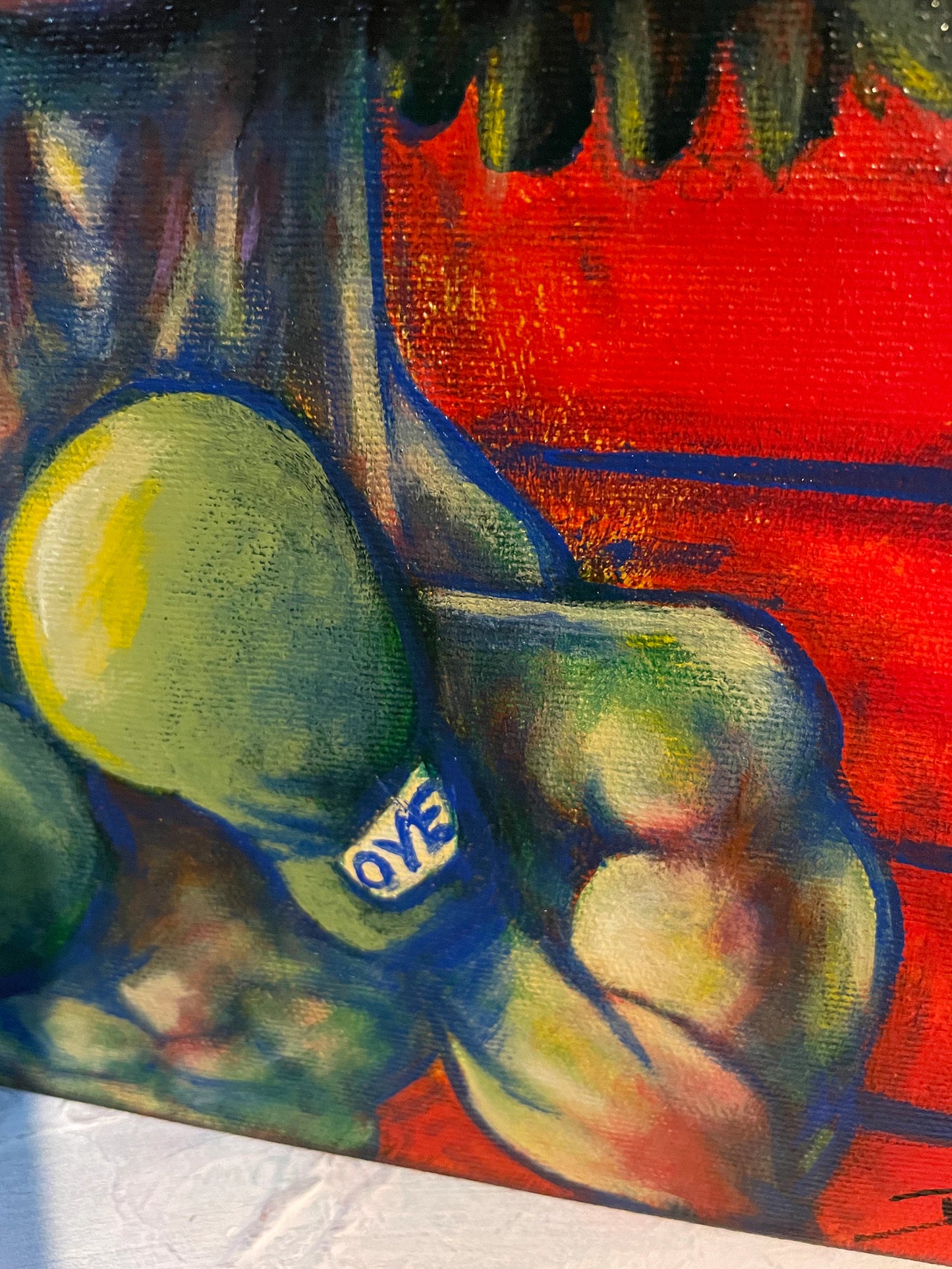 Peinture originale "Le boxeur " par David Therrien