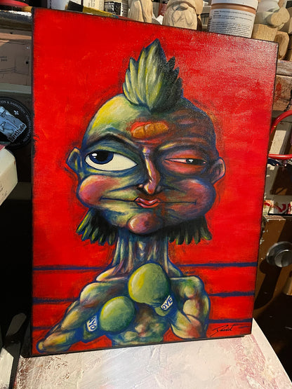 Peinture originale "Le boxeur " par David Therrien