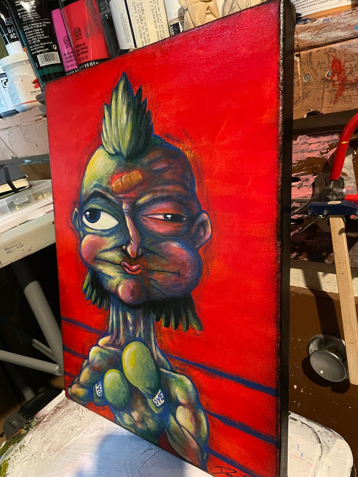 Peinture originale "Le boxeur " par David Therrien